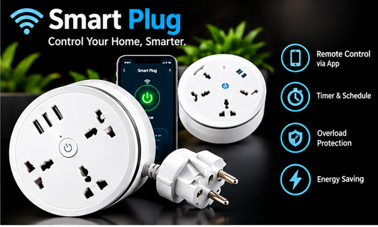 EU Plug AC Outlet Smart Home Power Strip – Multipurpose Electrical Extension Cord with USB Ports & Fast Charging