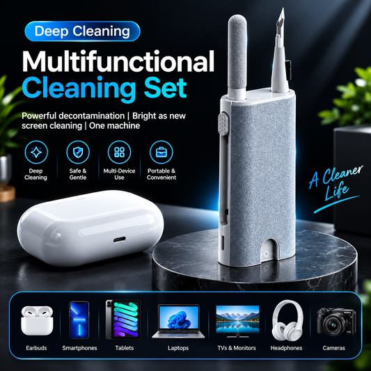 8 In1 Electronic Cleaner Kit Screen Cleaner Multifunctional Cleaning Brush for Earphone Keyboard Laptop Phone PC Monitor Camera