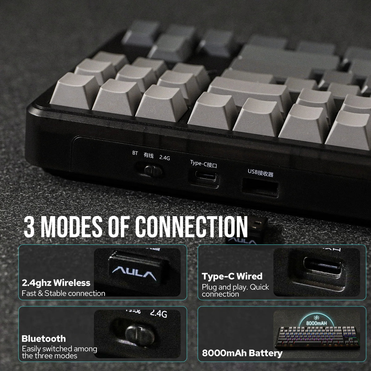 Epomaker x Aula F87 Pro 87-Key Mechanical Keyboard