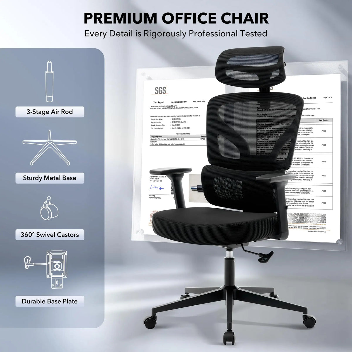 Ergonomic Mesh Office Chair – High Back Reclining