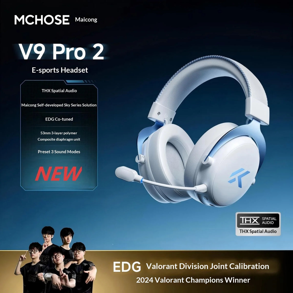 MCHOSE V9 Pro Wireless Headset