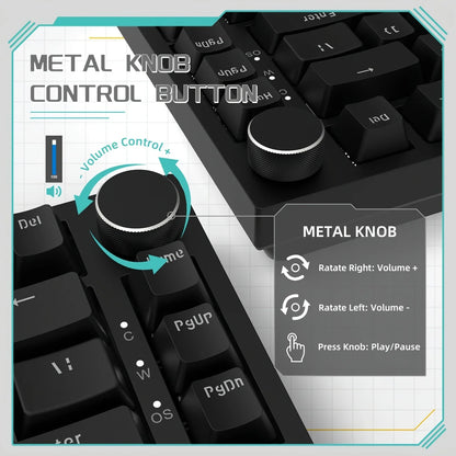 Ajazz AK820 Wired Mechanical Keyboard
