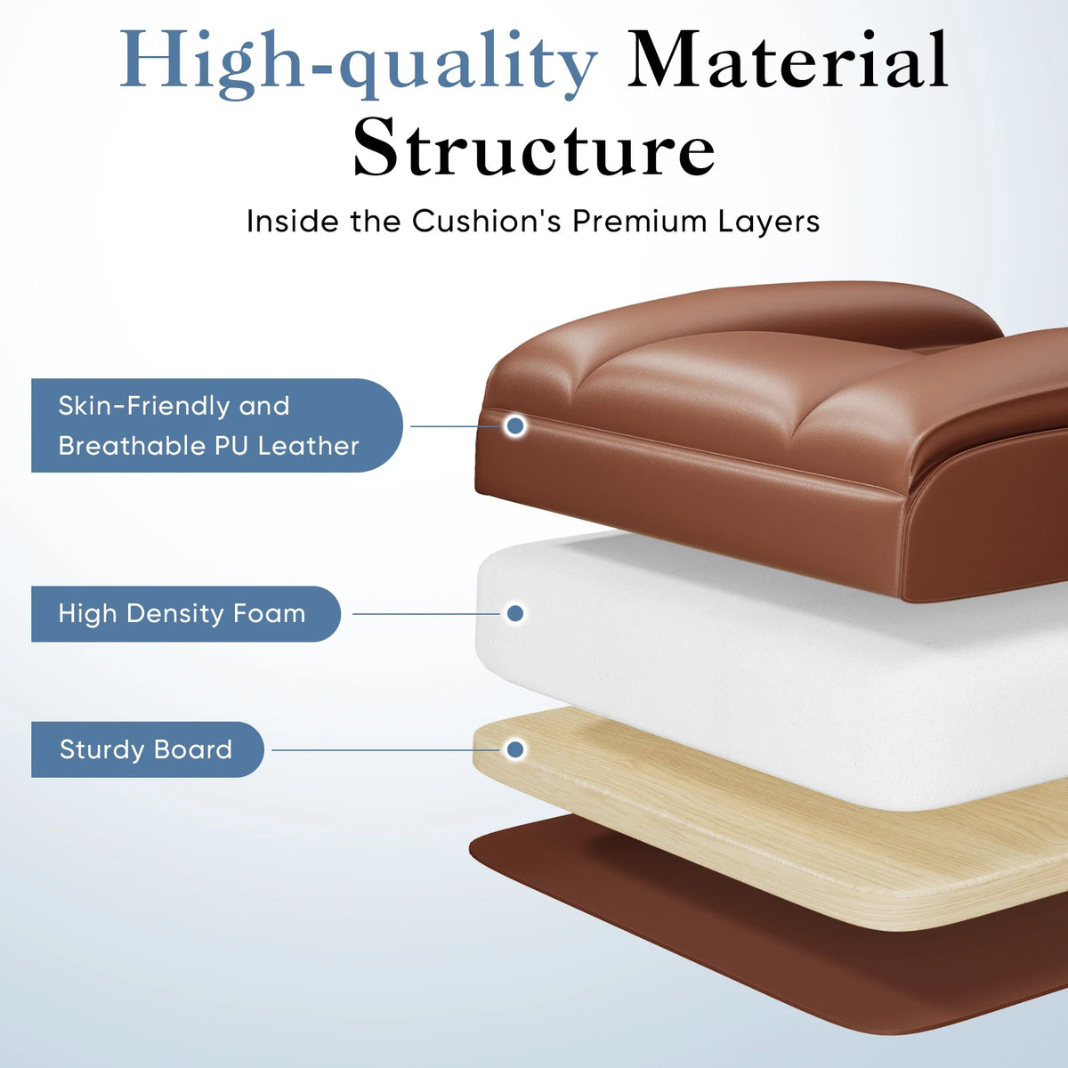JHK Ergonomic PU Leather Gaming Chair with Footrest