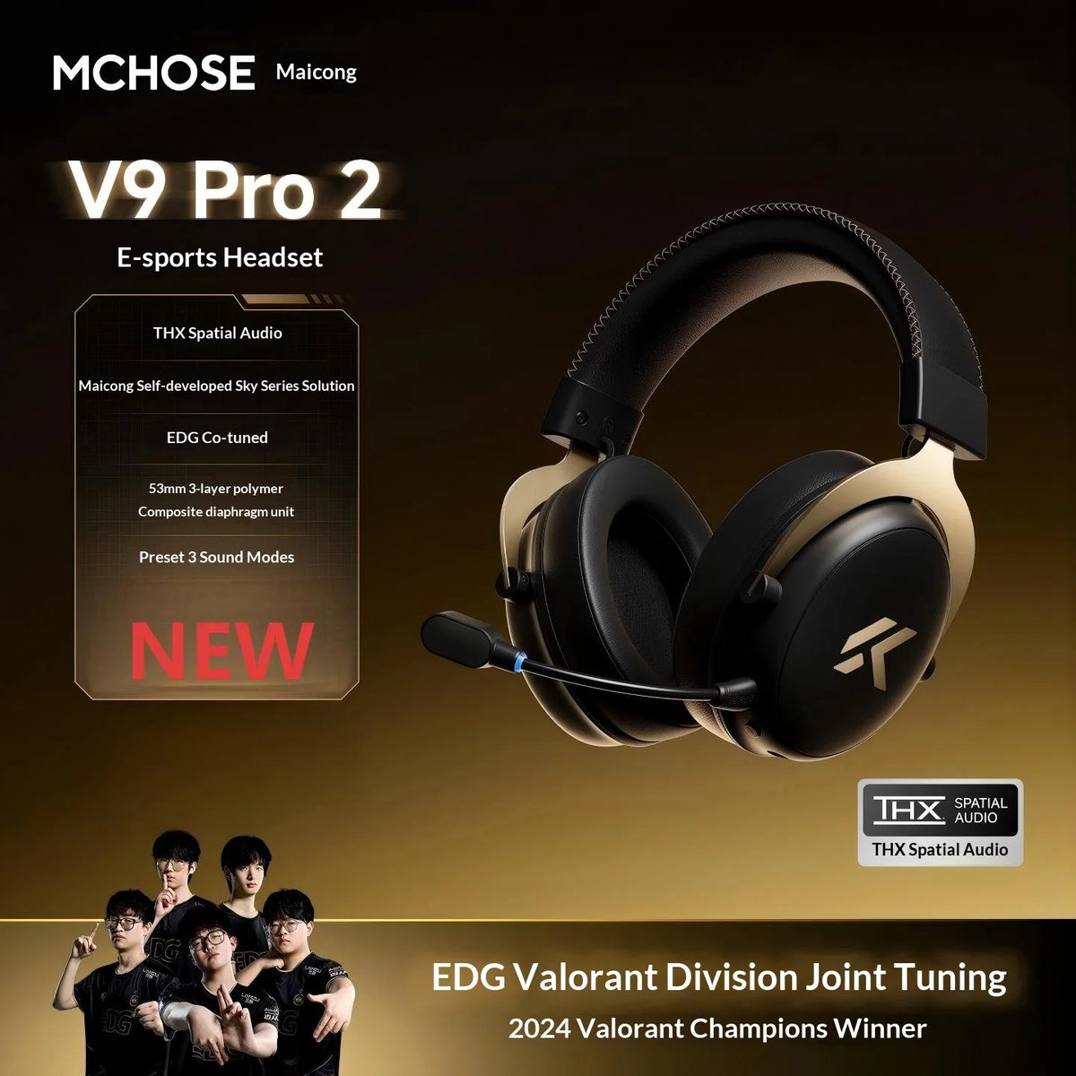 MCHOSE V9 Pro Wireless Headset
