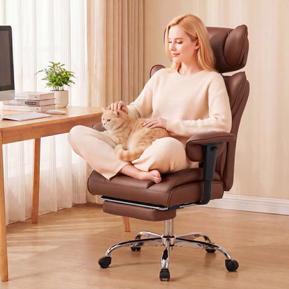 JHK Ergonomic PU Leather Gaming Chair with Footrest