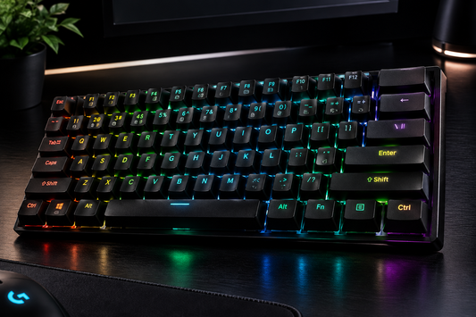 K630 Dragonborn 60% Wired RGB Gaming Keyboard, 61 Keys Compact Mechanical Keyboard with Linear Red Switch, Pro Driver Support, Black