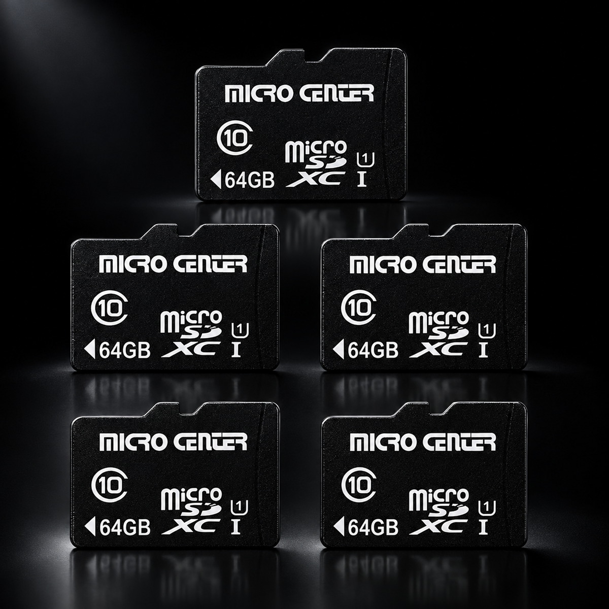 64GB Class 10 Microsdhc Flash Memory Card with Adapter, 5Pack